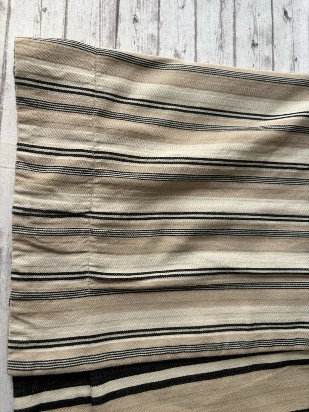 Pottery Barn Pillow Shams Covers Cream Tan Charcoal Gray Standard Cotton PAIR